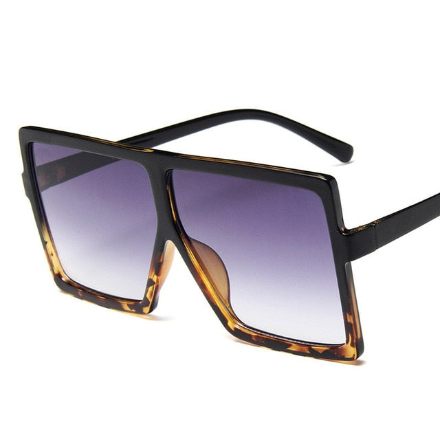 Higodoy Plastic Oversized Women Sunglasses Square Brand Designer Big Frame Sunglasses For Female UV400
