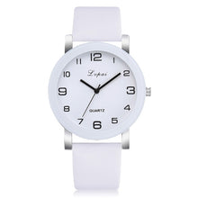 Load image into Gallery viewer, LVPAI Woman&#39;s Watch Fashion Simple White Quartz Wristwatches Sport Leather Band Casual Ladies Watches Women Reloj Mujer Ff