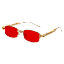 Load image into Gallery viewer, Rectangle Rhinestone Sunglasses Women Fashion Steampunk Diamond Sun Glasses Crystal Vintage Shades Eyeglasses UV400 Oculos