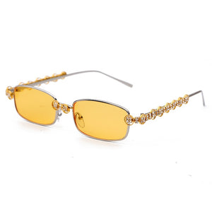 Rectangle Rhinestone Sunglasses Women Fashion Steampunk Diamond Sun Glasses Crystal Vintage Shades Eyeglasses UV400 Oculos