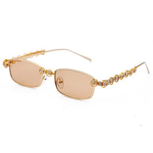 Load image into Gallery viewer, Rectangle Rhinestone Sunglasses Women Fashion Steampunk Diamond Sun Glasses Crystal Vintage Shades Eyeglasses UV400 Oculos