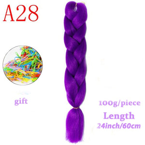 MERISIHAIR 24 inch Jumbo Braids Long Ombre Jumbo Synthetic Braiding Hair Crochet Blonde Pink Blue Grey Hair Extensions African