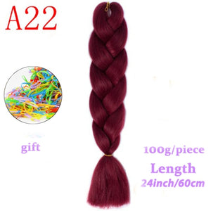 MERISIHAIR 24 inch Jumbo Braids Long Ombre Jumbo Synthetic Braiding Hair Crochet Blonde Pink Blue Grey Hair Extensions African