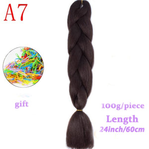 MERISIHAIR 24 inch Jumbo Braids Long Ombre Jumbo Synthetic Braiding Hair Crochet Blonde Pink Blue Grey Hair Extensions African