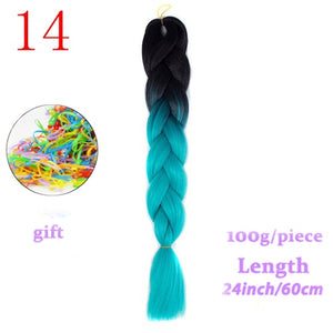 MERISIHAIR 24 inch Jumbo Braids Long Ombre Jumbo Synthetic Braiding Hair Crochet Blonde Pink Blue Grey Hair Extensions African