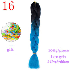 MERISIHAIR 24 inch Jumbo Braids Long Ombre Jumbo Synthetic Braiding Hair Crochet Blonde Pink Blue Grey Hair Extensions African