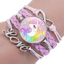 Load image into Gallery viewer, Unicorn Braided Kids Bracelet for Girls  Friendship Bracelets Jewelry Multi-layer Charm Bracelet Fashion Jewelry