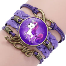 Load image into Gallery viewer, Unicorn Braided Kids Bracelet for Girls  Friendship Bracelets Jewelry Multi-layer Charm Bracelet Fashion Jewelry