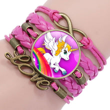Load image into Gallery viewer, Unicorn Braided Kids Bracelet for Girls  Friendship Bracelets Jewelry Multi-layer Charm Bracelet Fashion Jewelry