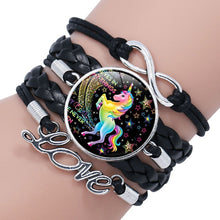 Load image into Gallery viewer, Unicorn Braided Kids Bracelet for Girls  Friendship Bracelets Jewelry Multi-layer Charm Bracelet Fashion Jewelry
