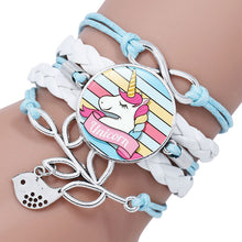 Load image into Gallery viewer, Unicorn Braided Kids Bracelet for Girls  Friendship Bracelets Jewelry Multi-layer Charm Bracelet Fashion Jewelry