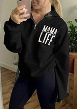 Load image into Gallery viewer, Mama Life Zipper Sweatshirt - Gray