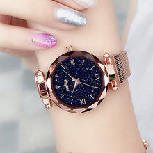 Load image into Gallery viewer, reloj mujer Luxury Women Watches Starry Sky Female Magnetic Clock Quartz Wristwatch Fashion Ladies Wrist Watch relogio feminino