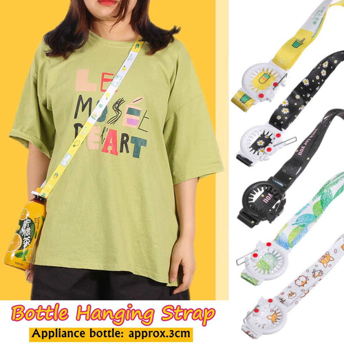Portable Water Bottle Kettle White Lanyards Shoulder Strap Cup Accessories Long Buckle Portable Beverage Hanging Rope  5 Color