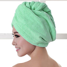 Load image into Gallery viewer, Women Bathroom Super Absorbent Quick-drying Thicker microfiber Bath Towel Hair Dry Cap Salon Towel