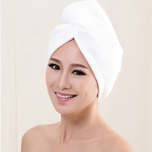 Load image into Gallery viewer, Women Bathroom Super Absorbent Quick-drying Thicker microfiber Bath Towel Hair Dry Cap Salon Towel