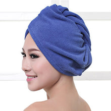 Load image into Gallery viewer, Women Bathroom Super Absorbent Quick-drying Thicker microfiber Bath Towel Hair Dry Cap Salon Towel